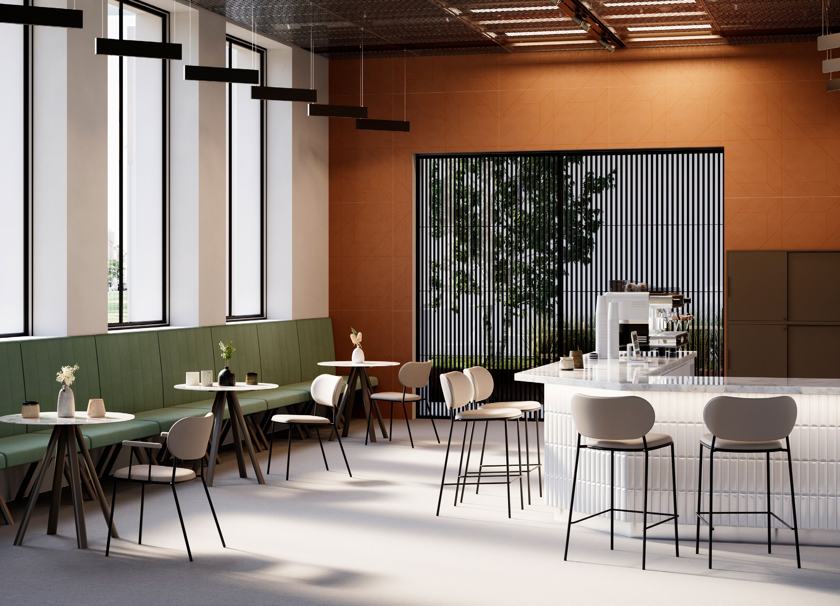 mobiliario minimalista restaurantes